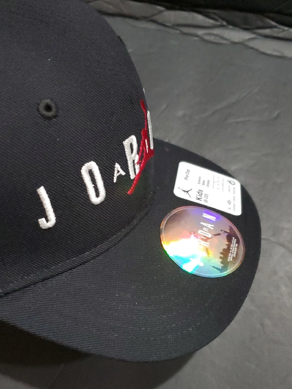 Jordan Boys' Structured Black Strapback Hat brand‎ new